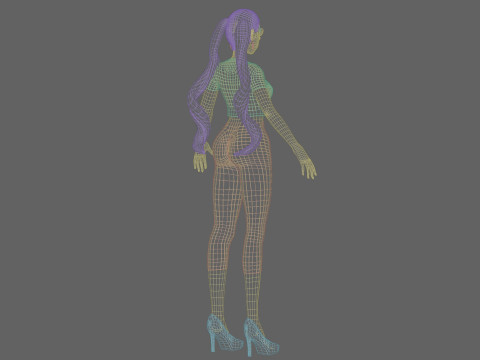 Young cute girl V25384 Modèle 3D