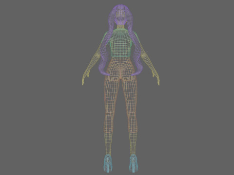 Young cute girl V25384 Modèle 3D