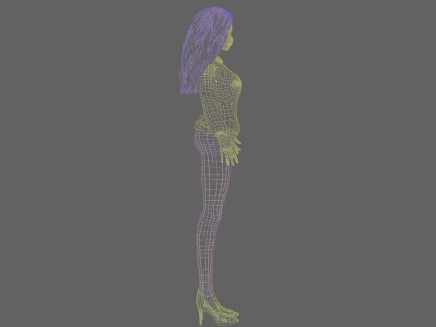 Anime Cartoon girl V33792 Model 3D
