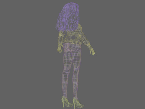Anime Cartoon girl V33792 Model 3D