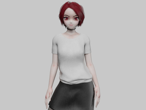 Anime classic girl V32003 Modelo 3D