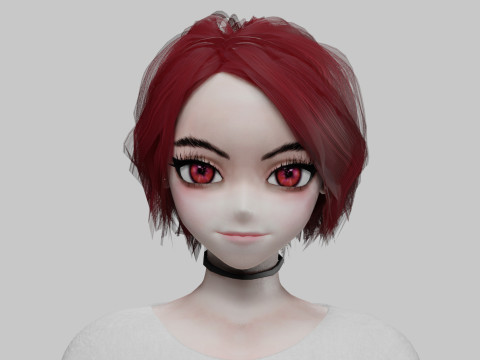 Anime classic girl V32003 3D Модель