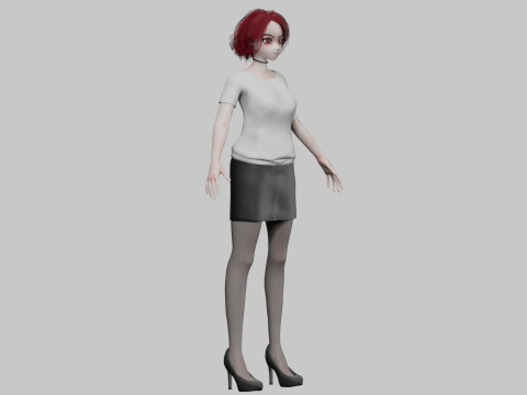 Anime classic girl V32003 3D Модель