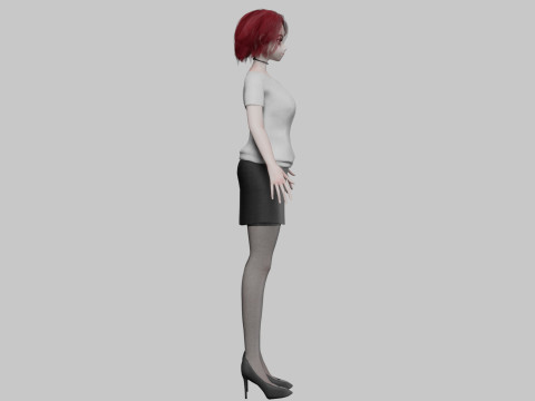 Anime classic girl V32003 3D Модель