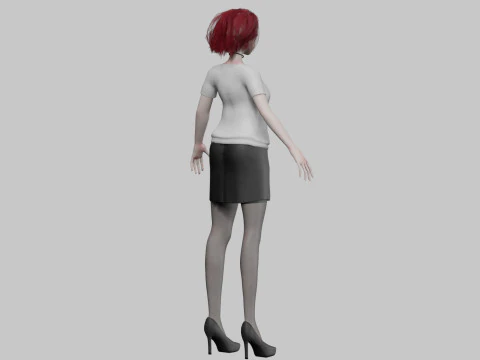 Anime classic girl V32003 3D Model