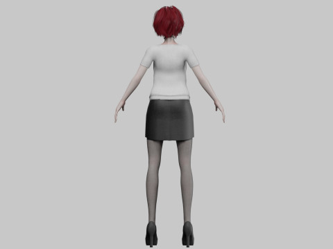 Anime classic girl V32003 3D Модель
