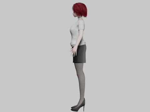 Anime classic girl V32003 3D Модель
