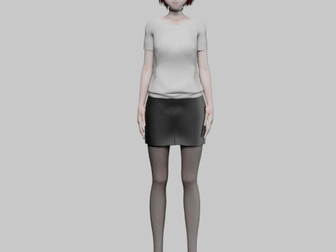Anime classic girl V32003 3D Модель