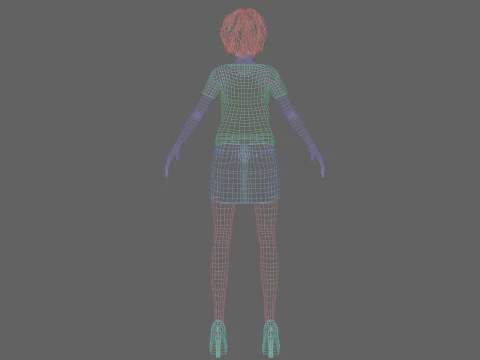 Anime classic girl V32003 3D Model