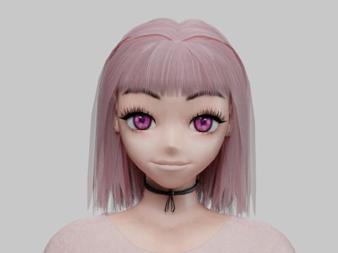 Anime cool girl V28698 3D Модель