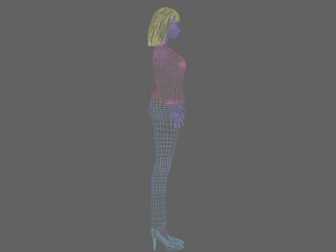 Anime cool girl V28698 3D Model