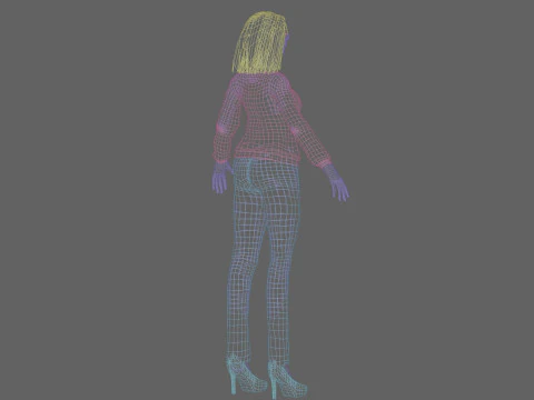 Anime cool girl V28698 3D Model