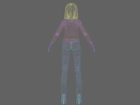 Anime cool girl V28698 3D Модель