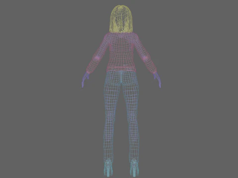 Anime cool girl V28698 3D Model