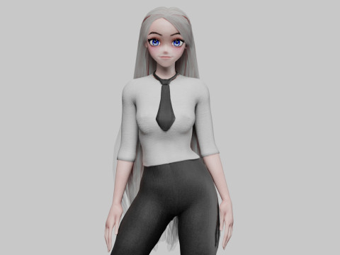 Anime cute girl V31165 3Dモデル