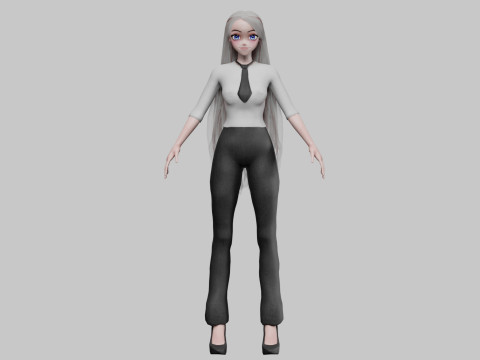Anime cute girl V31165 3D 模型