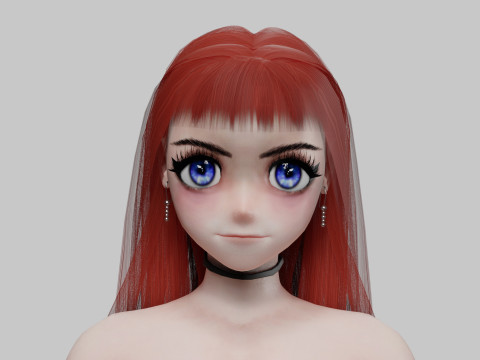 Anime Standard girl V30138 Modello 3D