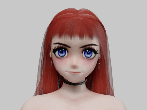 Anime Standard girl V30138 3D Model
