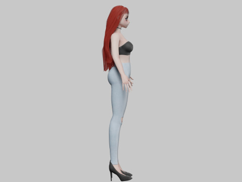 Anime Standard girl V30138 Modello 3D