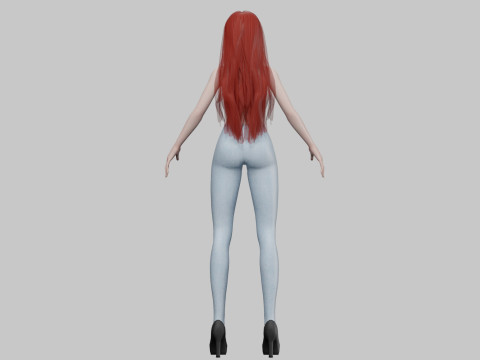 Anime Standard girl V30138 Modello 3D