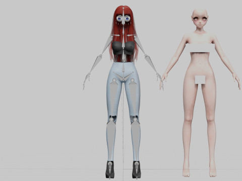 Anime Standard girl V30138 Modello 3D