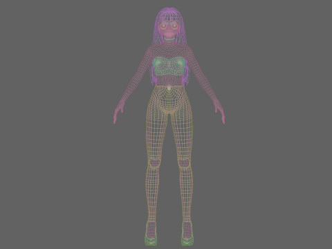 Anime Standard girl V30138 Modello 3D