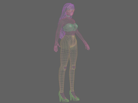 Anime Standard girl V30138 Modello 3D