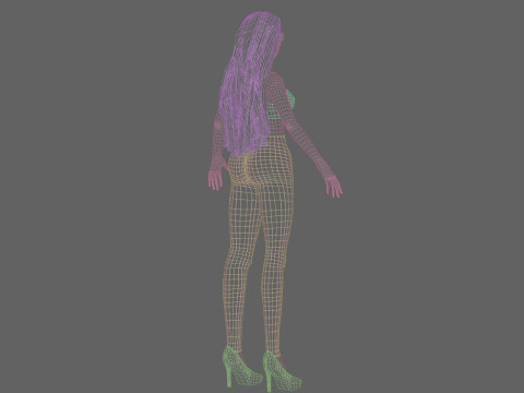 Anime Standard girl V30138 Modello 3D