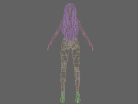 Anime Standard girl V30138 3D Model