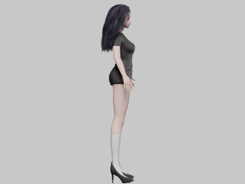 Anime Young girl V32682 3D Model
