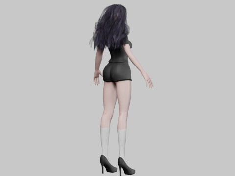Anime Young girl V32682 3D Model