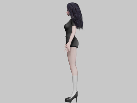 Anime Young girl V32682 3D Model