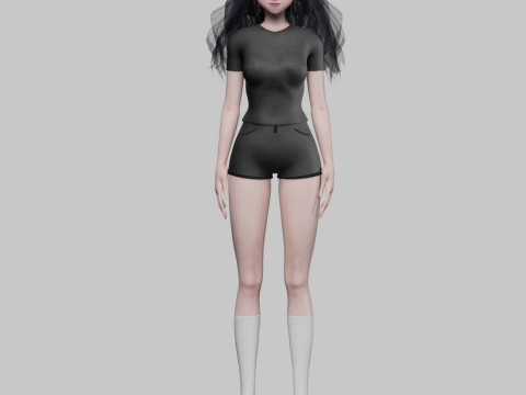 Anime Young girl V32682 3D Model