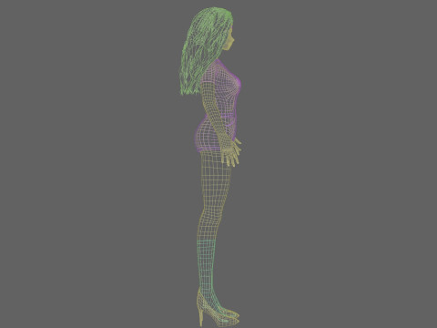 Anime Young girl V32682 3D Model