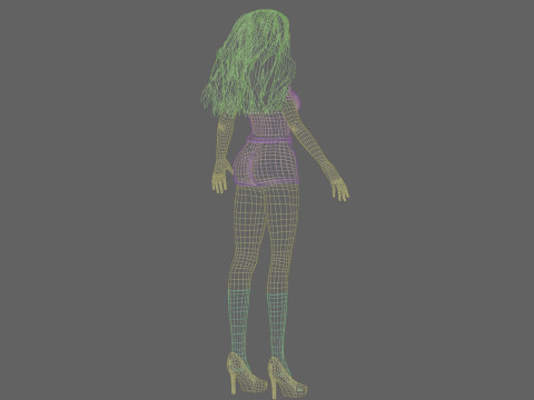 Anime Young girl V32682 3D Model