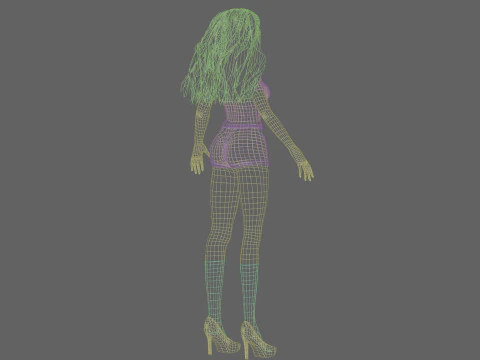 Anime Young girl V32682 3D Model