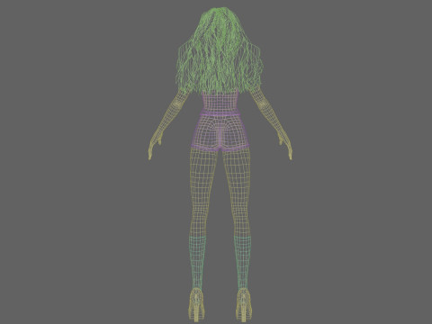 Anime Young girl V32682 3D Model