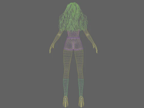 Anime Young girl V32682 3D Model