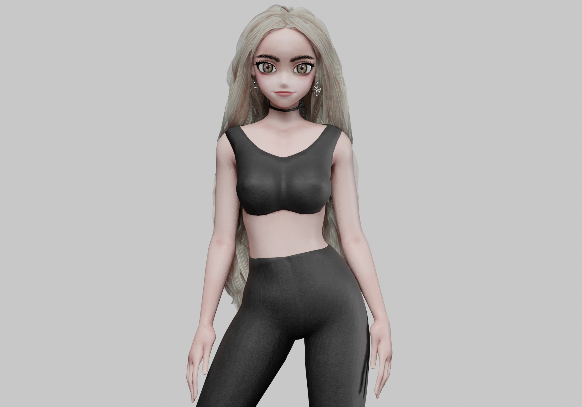 Basic Beautiful girl V38162 3D Model .c4d .max .obj .3ds .fbx .stl .blend
