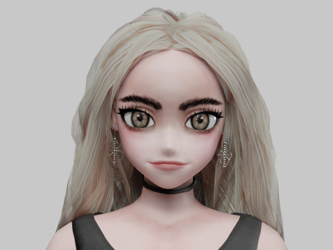 Basic Beautiful girl V38162 3D 模型