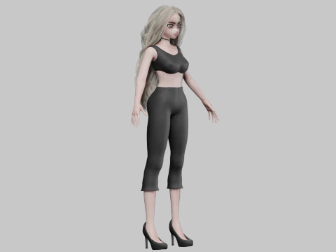 Basic Beautiful girl V38162 3D Model