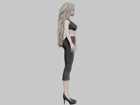 Basic Beautiful girl V38162 3D Model