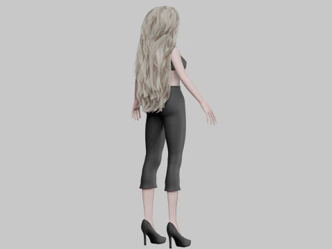 Basic Beautiful girl V38162 3D Model