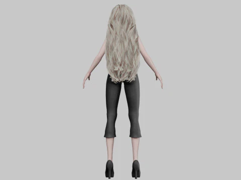 Basic Beautiful girl V38162 3D Model