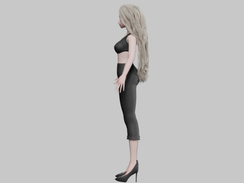 Basic Beautiful girl V38162 3D 模型