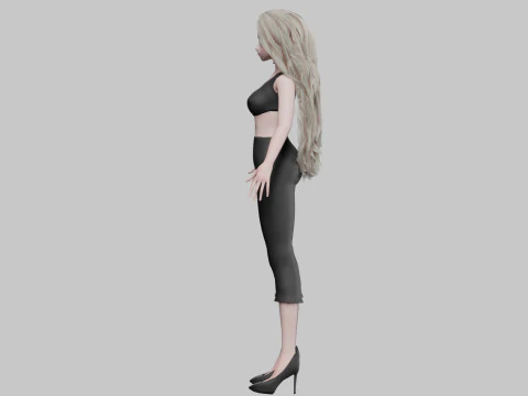 Basic Beautiful girl V38162 3D Model