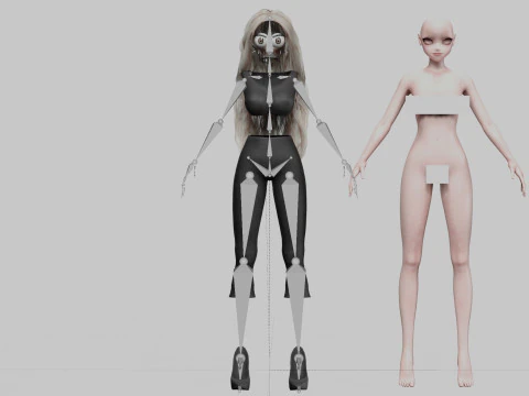 Basic Beautiful girl V38162 3D Model