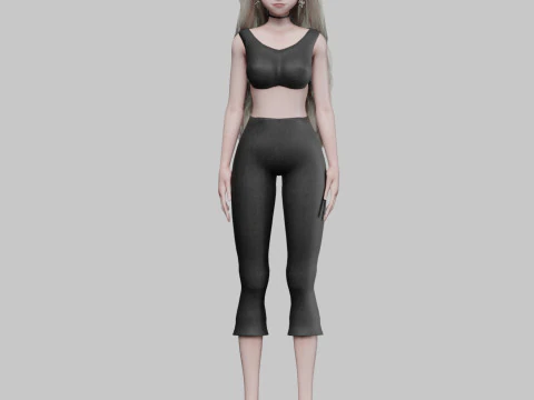 Basic Beautiful girl V38162 3D Model