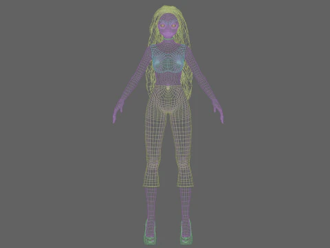 Basic Beautiful girl V38162 3D Model