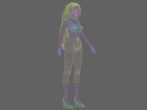 Basic Beautiful girl V38162 3D Model